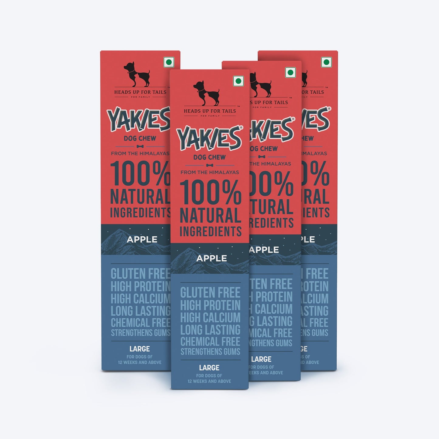 HUFT Yakies Vegetarian Natural Chew Bone - Apple - Heads Up For Tails