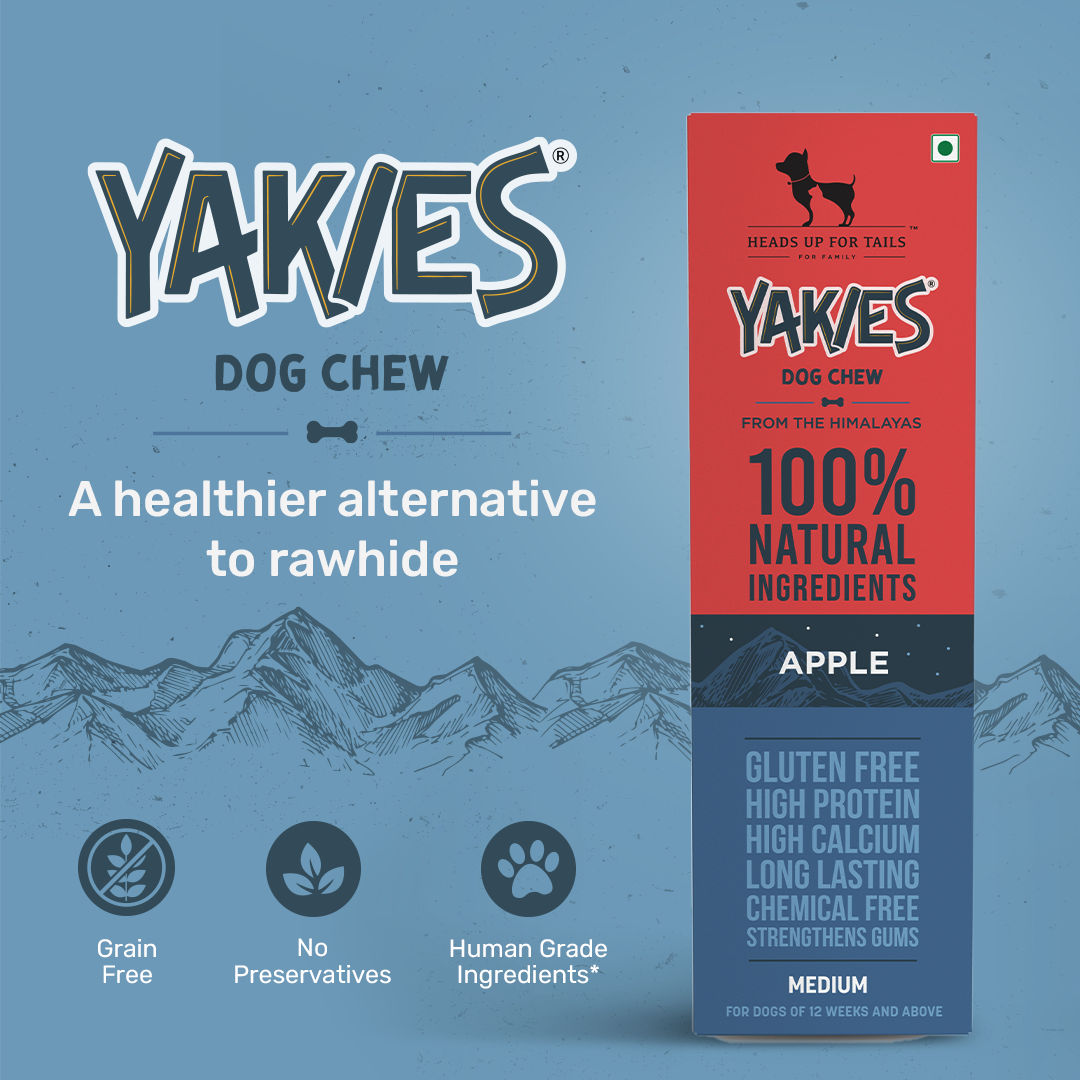 HUFT Yakies Vegetarian Natural Chew Bone - Apple - Heads Up For Tails