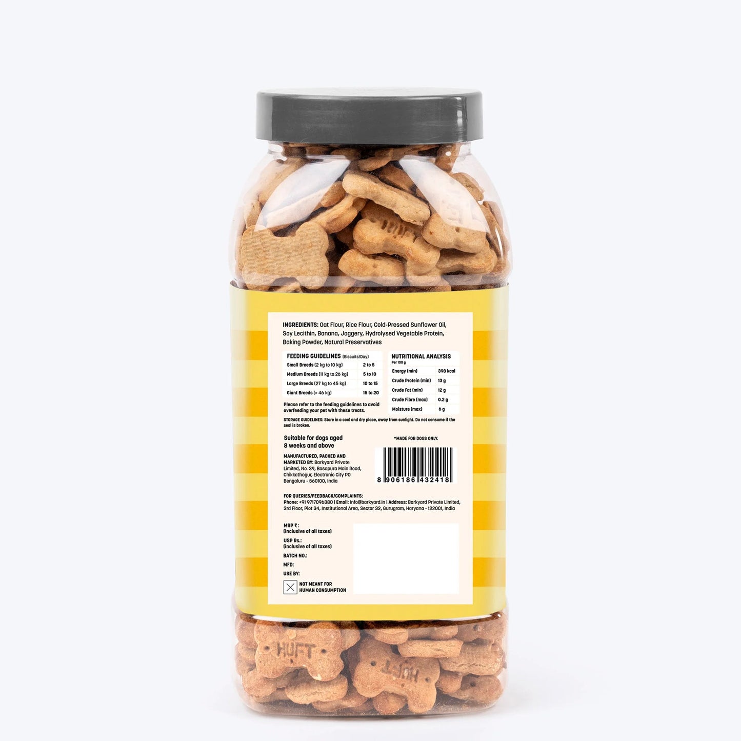 HUFT Yummy In My Tummy Banana & Oats Gluten-Free Biscuits