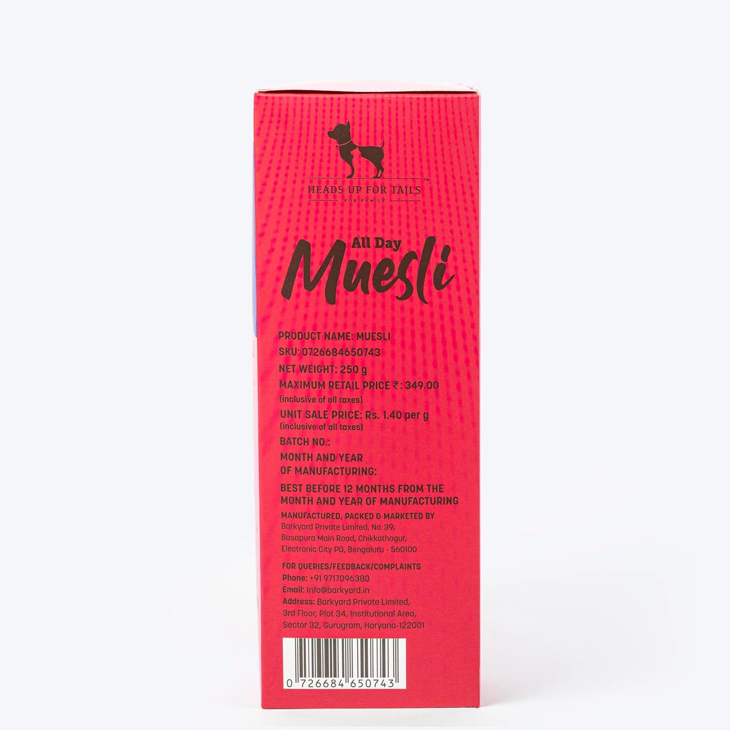 HUFT All Day Muesli with Strawberry, Blueberry and Cranberry Doggie Treats - 250 g