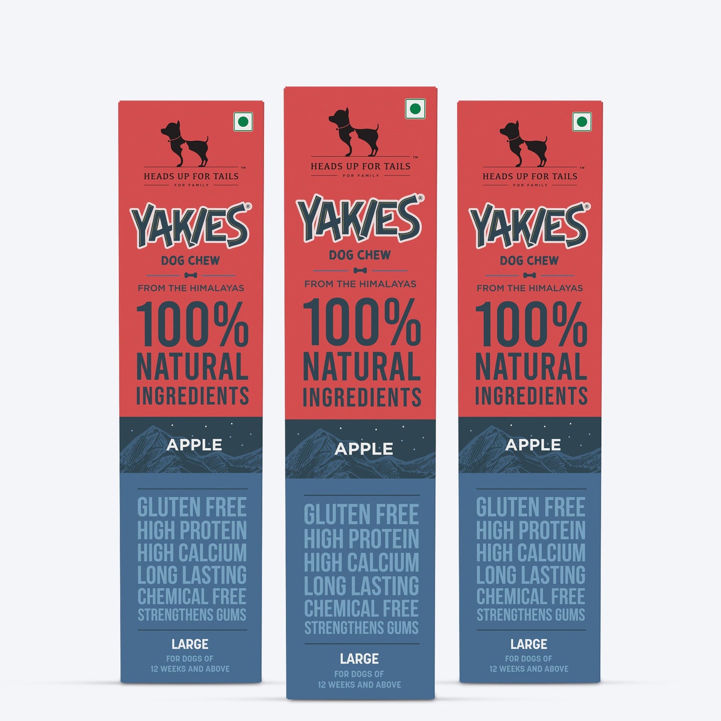HUFT Yakies Vegetarian Natural Chew Bone - Apple - Heads Up For Tails