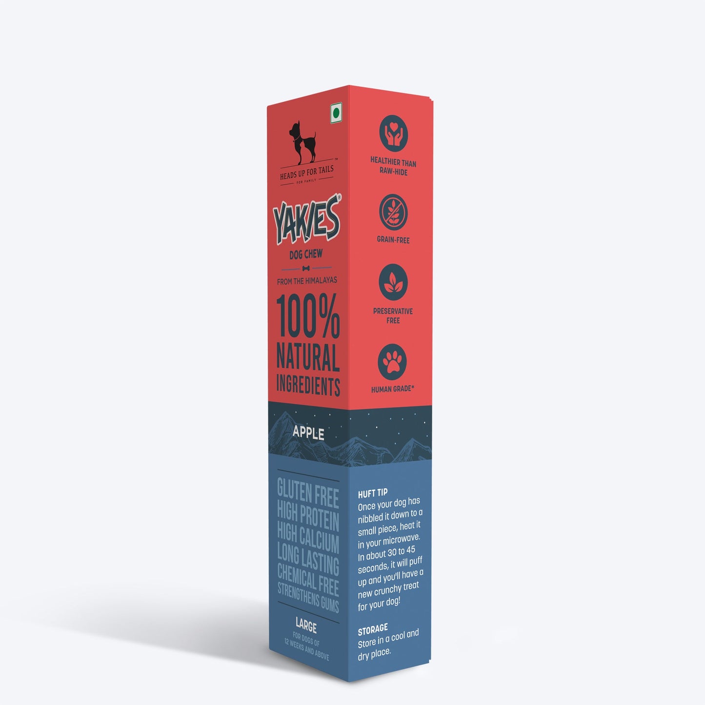 HUFT Yakies Vegetarian Natural Chew Bone - Apple - Heads Up For Tails