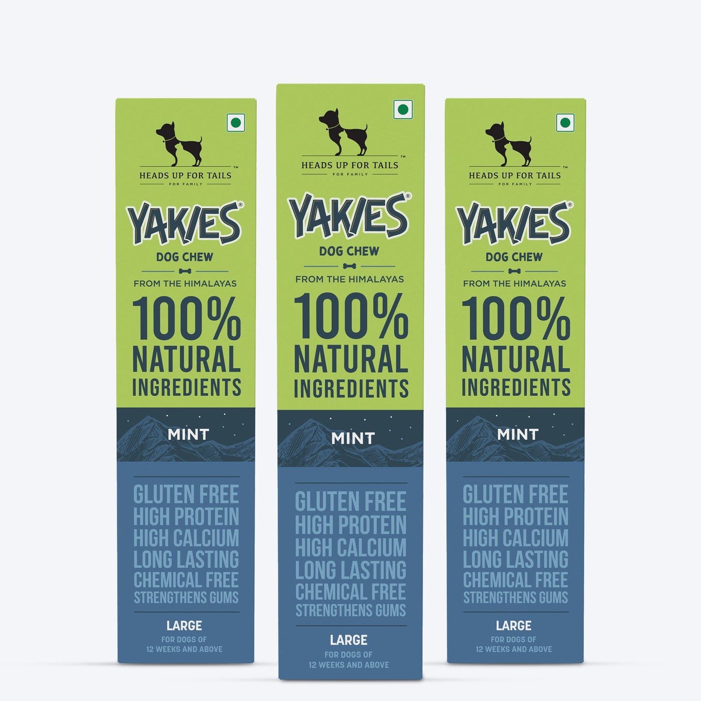 HUFT Yakies Vegetarian Natural Chew Bone - Mint - Heads Up For Tails