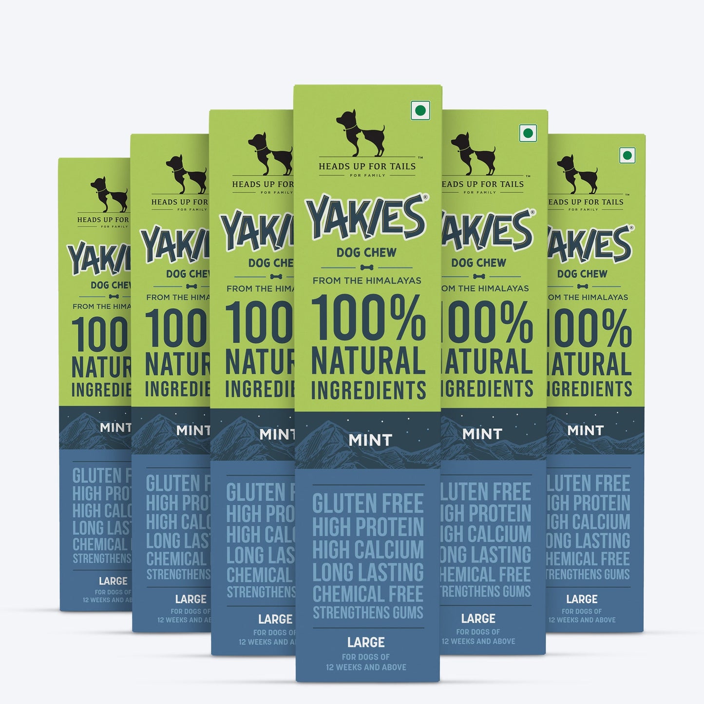 HUFT Yakies Vegetarian Natural Chew Bone - Mint - Heads Up For Tails