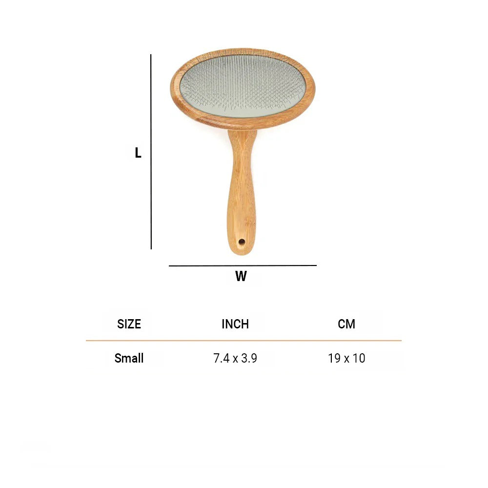HUFT Bamboo Slicker Brush For Dog & Cat - S