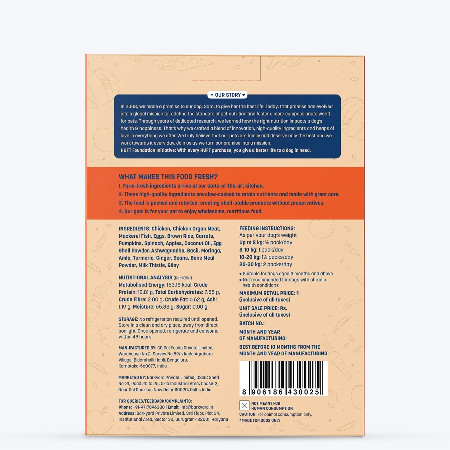 Sara's Wholesome Classic Chicken & Brown Rice Dog Food