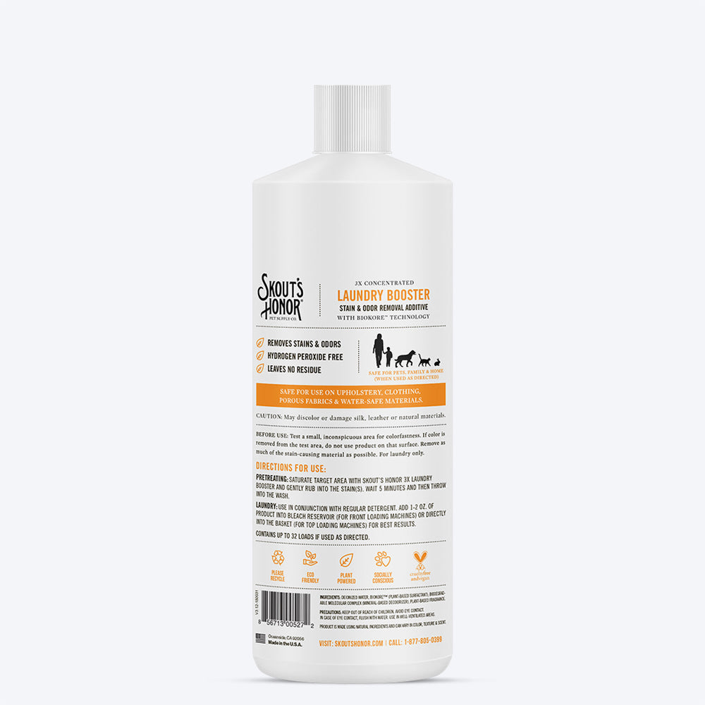 Skout's Honor Laundry Booster - Stain & Odour Removal Additive - Heads Up For Tails