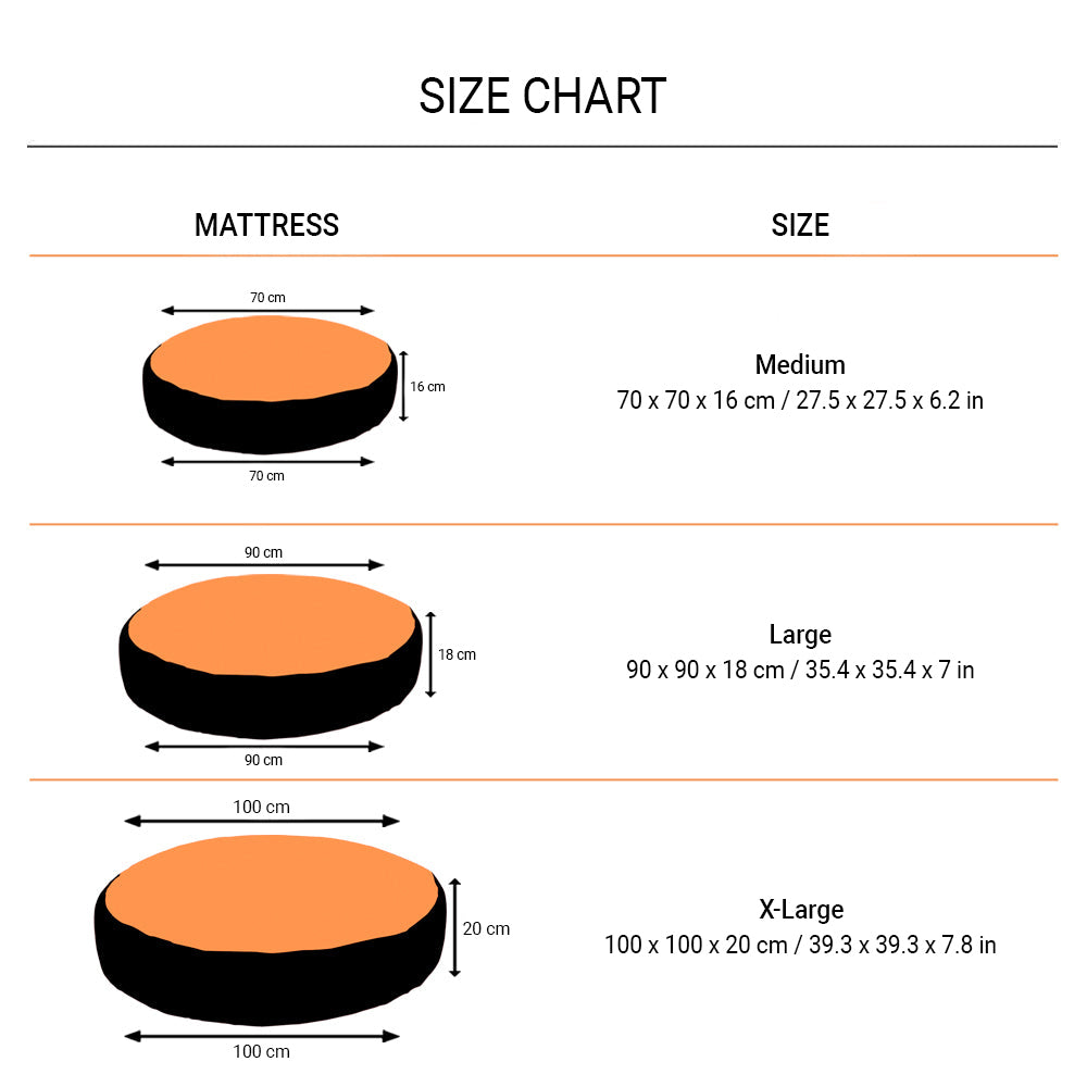 Better Than Basics Round Mattress for Dogs - Red - Heads Up For Tails