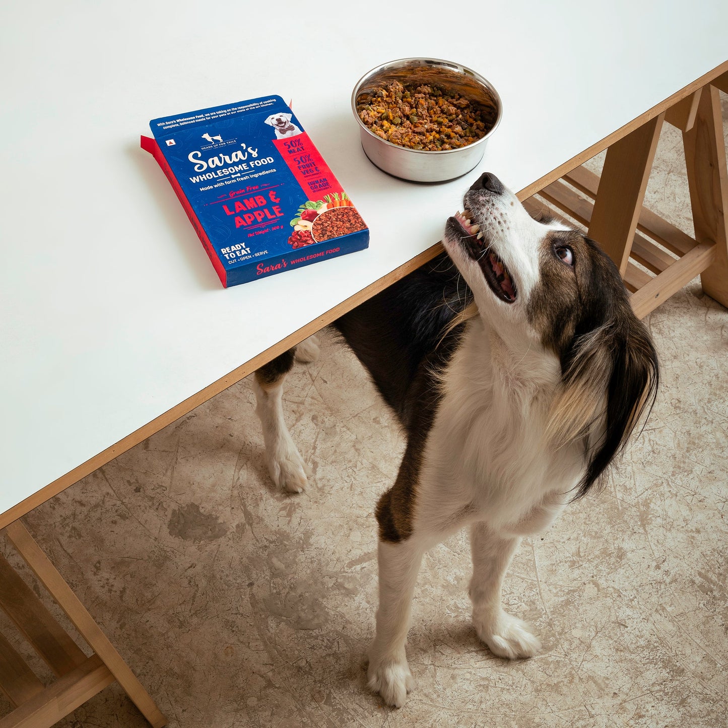 HUFT Sara's Wholesome Food - Grain-Free Lamb And Apple Dog Food (300gm Packs) - Heads Up For Tails