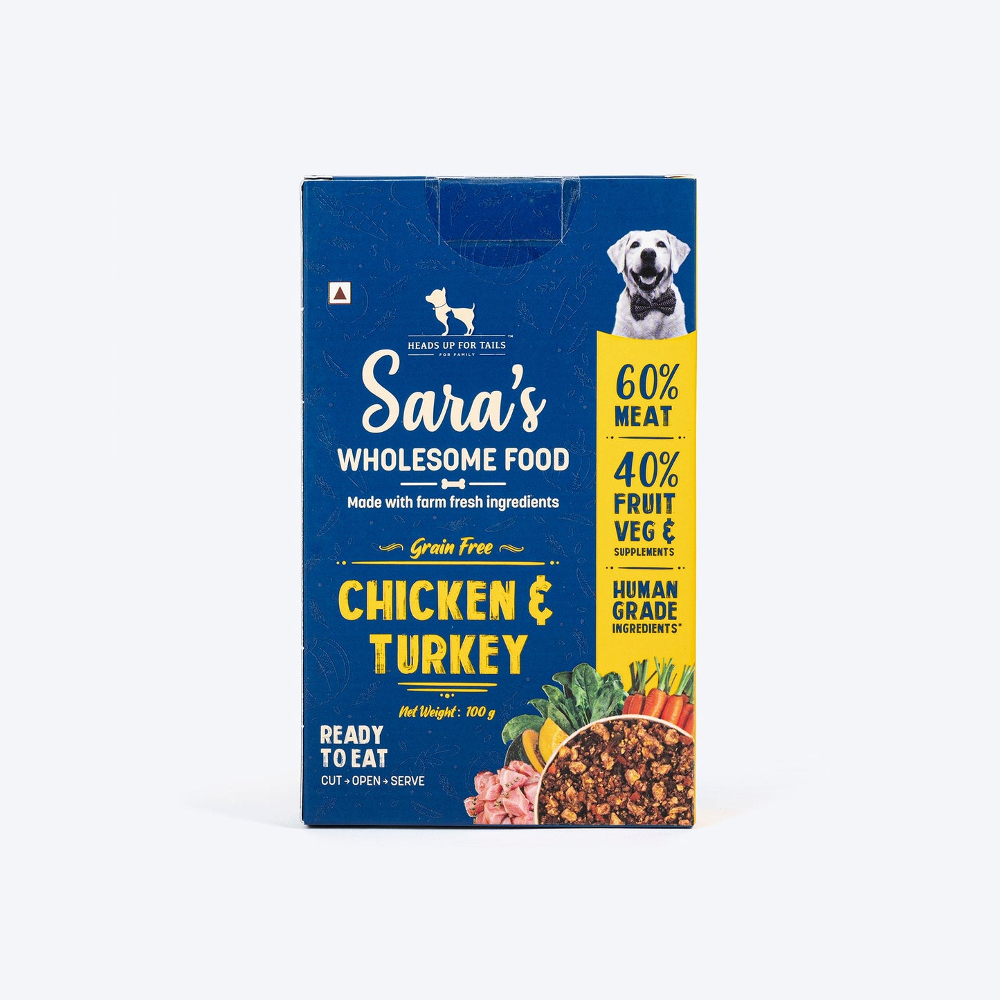 HUFT Sara's Wholesome Food - Grain-Free Chicken And Turkey Dog Food - Heads Up For Tails