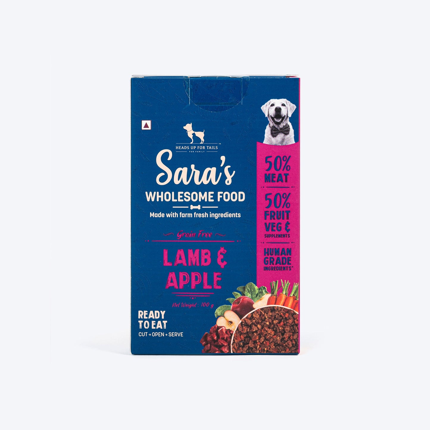 HUFT Sara's Wholesome Food - Grain-Free Lamb And Apple Dog Food - Heads Up For Tails