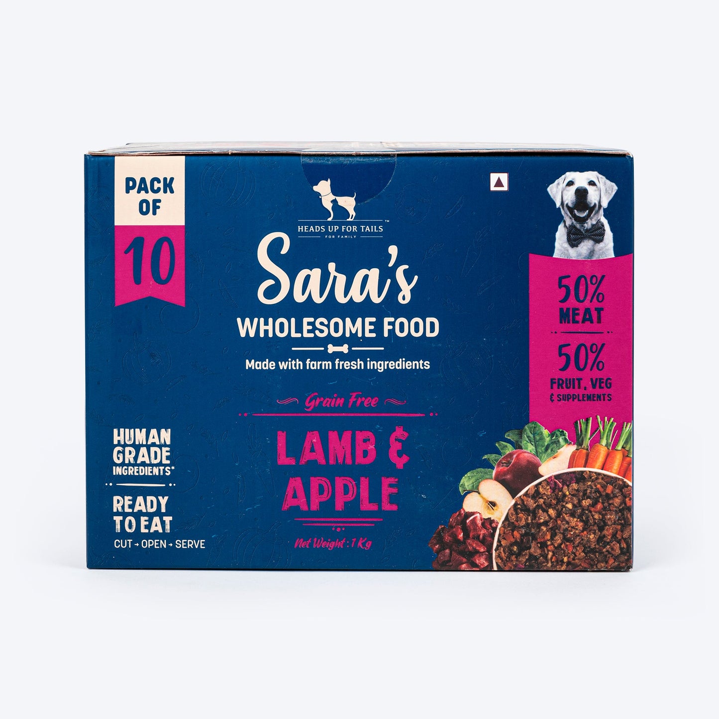 HUFT Sara's Wholesome Food - Grain-Free Lamb And Apple Dog Food - Heads Up For Tails
