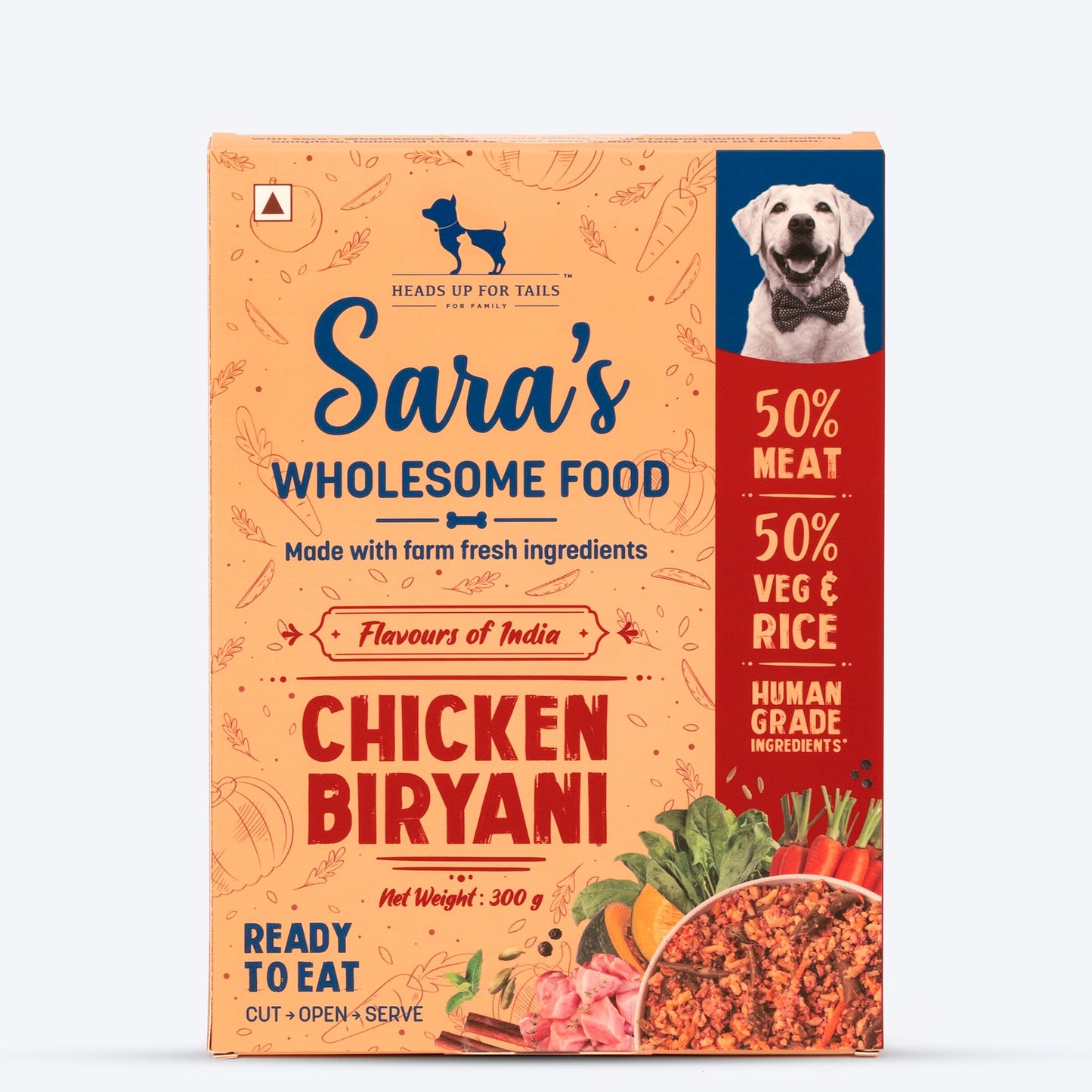 HUFT Sara€™s Wholesome Food (Flavours of India) - Chicken Biryani (300 g) - Heads Up For Tails