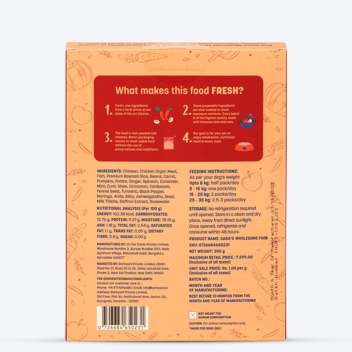 HUFT Sara€™s Wholesome Food (Flavours of India) - Chicken Biryani (300 g) - Heads Up For Tails