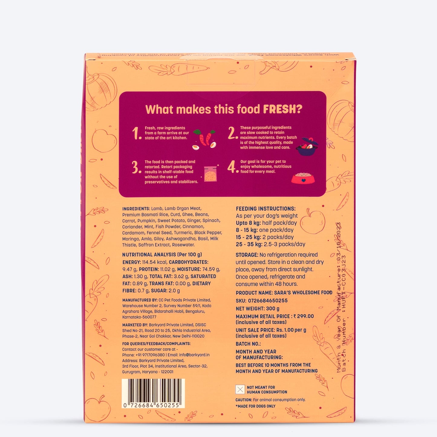 HUFT Sara€™s Wholesome Food (Flavours of India) - Mutton Biryani (300 g) - Heads Up For Tails