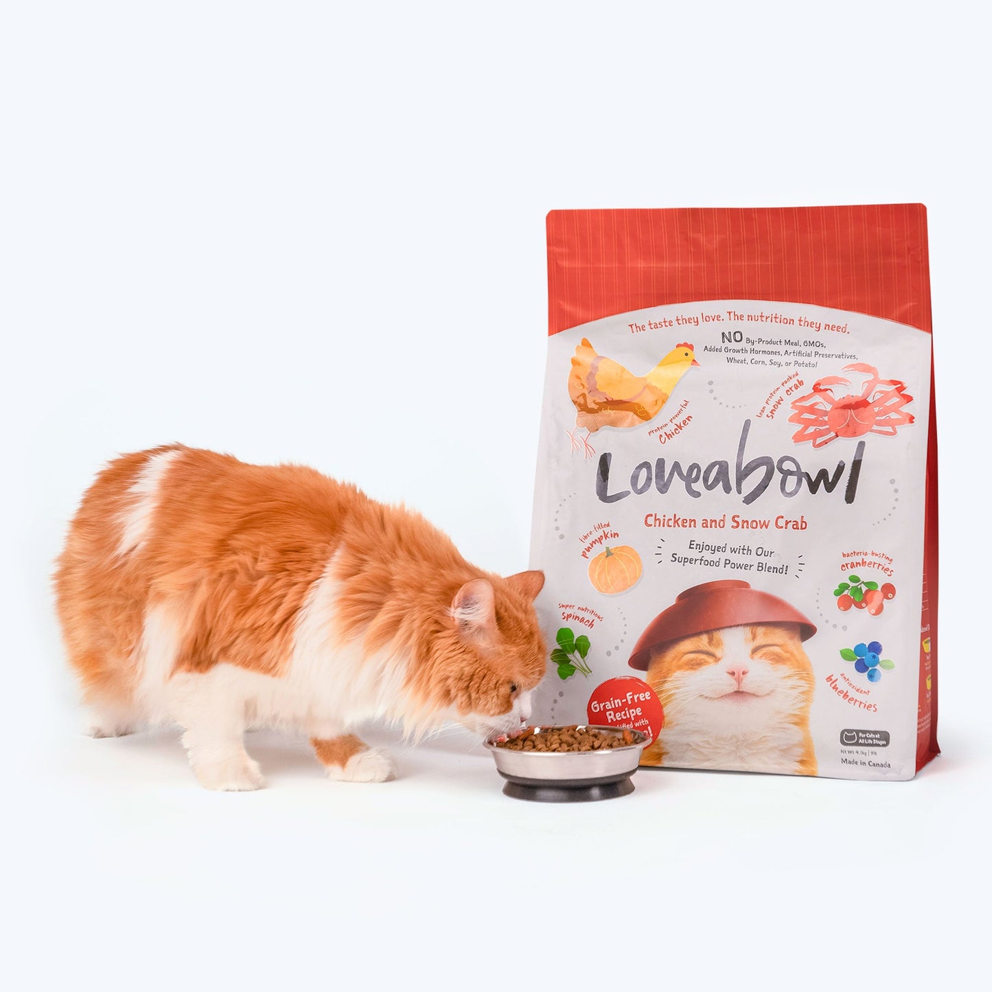 Loveabowl Grain Free Chicken & Snow Crab Cat Dry Food - Heads Up For Tails