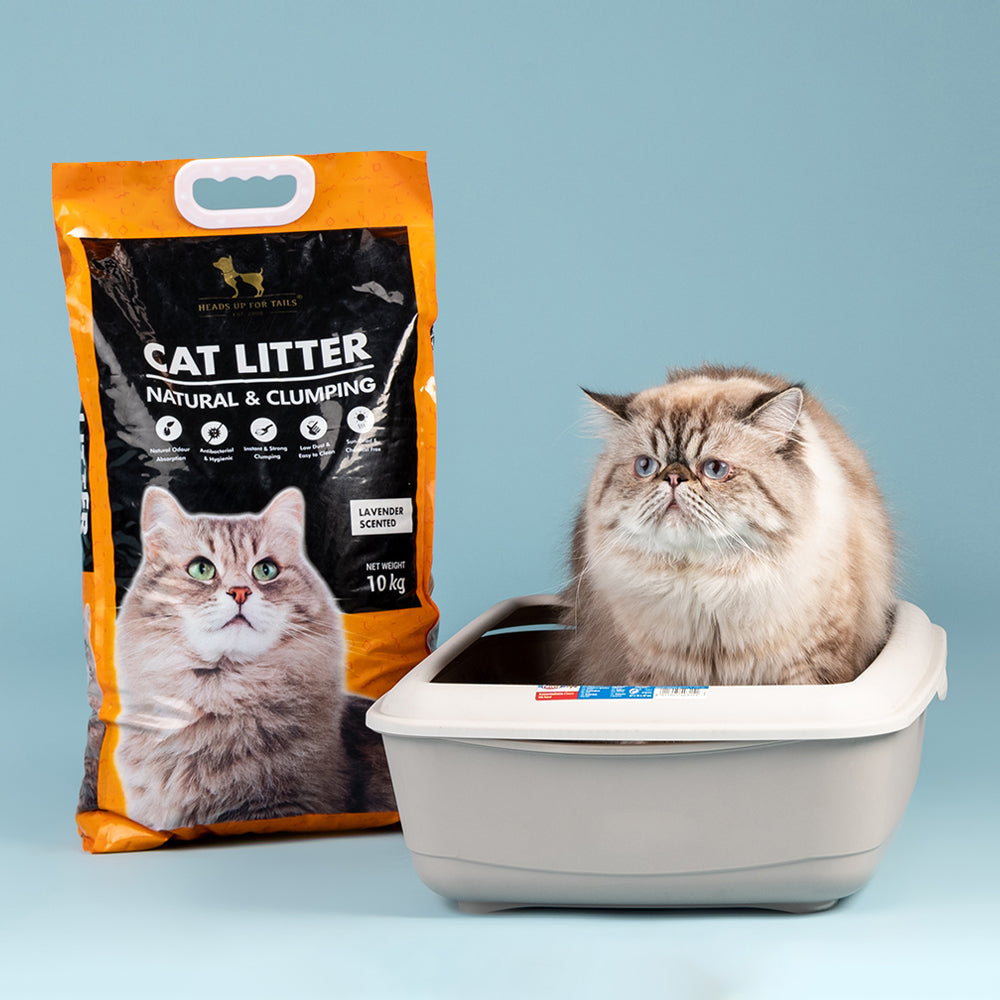 HUFT Cat Litter (Natural & Clumping) - Lavender Scented - 10 kg - Heads Up For Tails