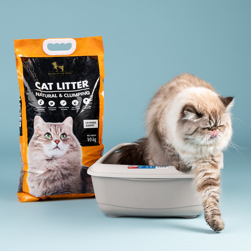 HUFT Cat Litter (Natural & Clumping) - Lavender Scented - 10 kg - Heads Up For Tails