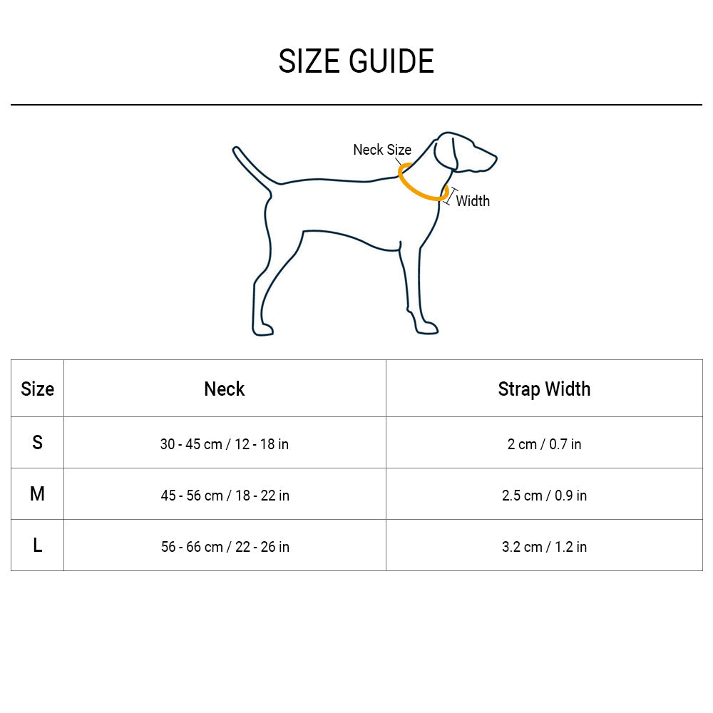 HUFT Classic Nylon Dog Collar - Orange (Can be Personalised) - Heads Up For Tails