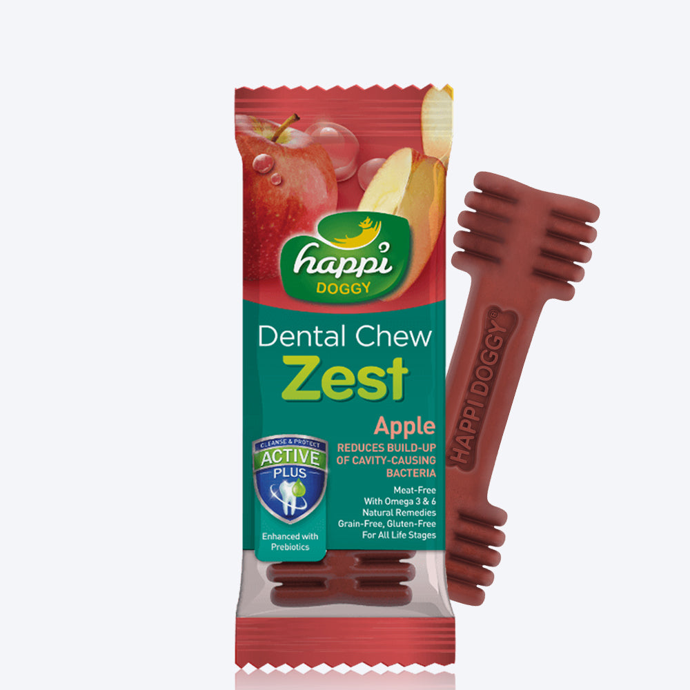 Happi Doggy Vegetarian Dental Chew - Zest - Apple (Singles) - 25 g-1