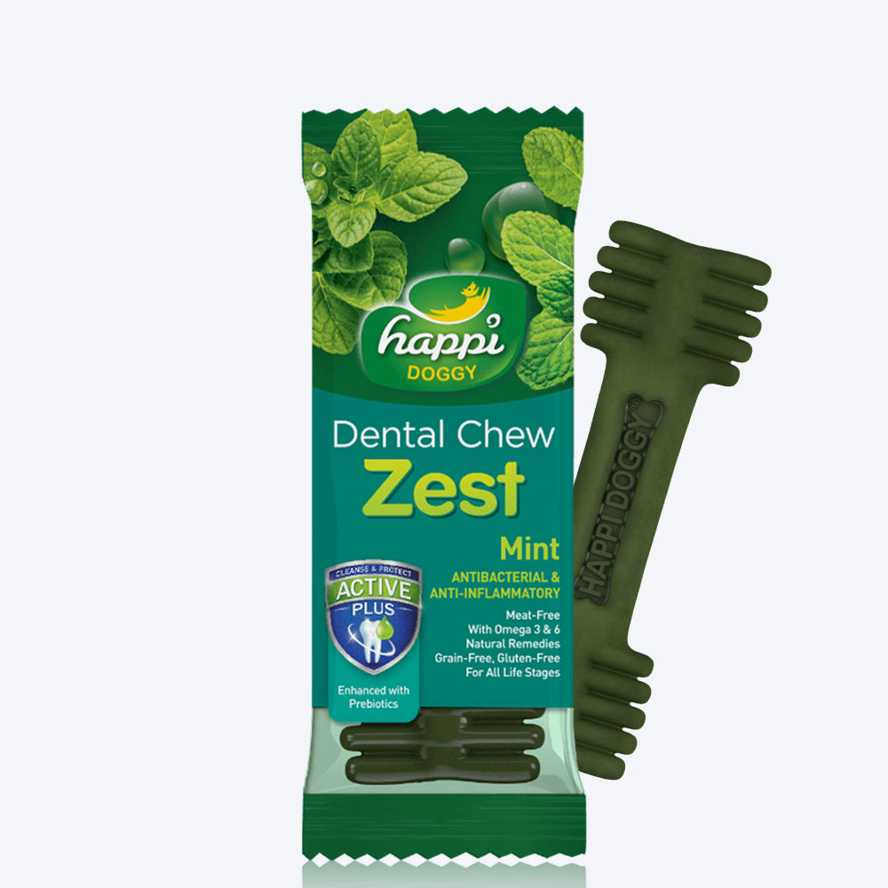 Happi Doggy Vegetarian Dental Chew - Zest - Mint (Singles) - 25 g-1