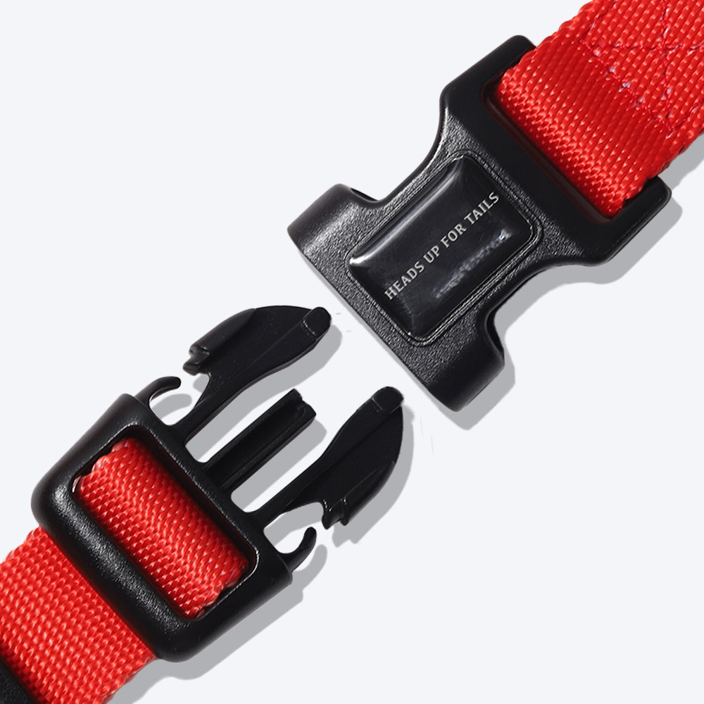 HUFT Classic Nylon Dog H Harness - Red - Heads Up For Tails