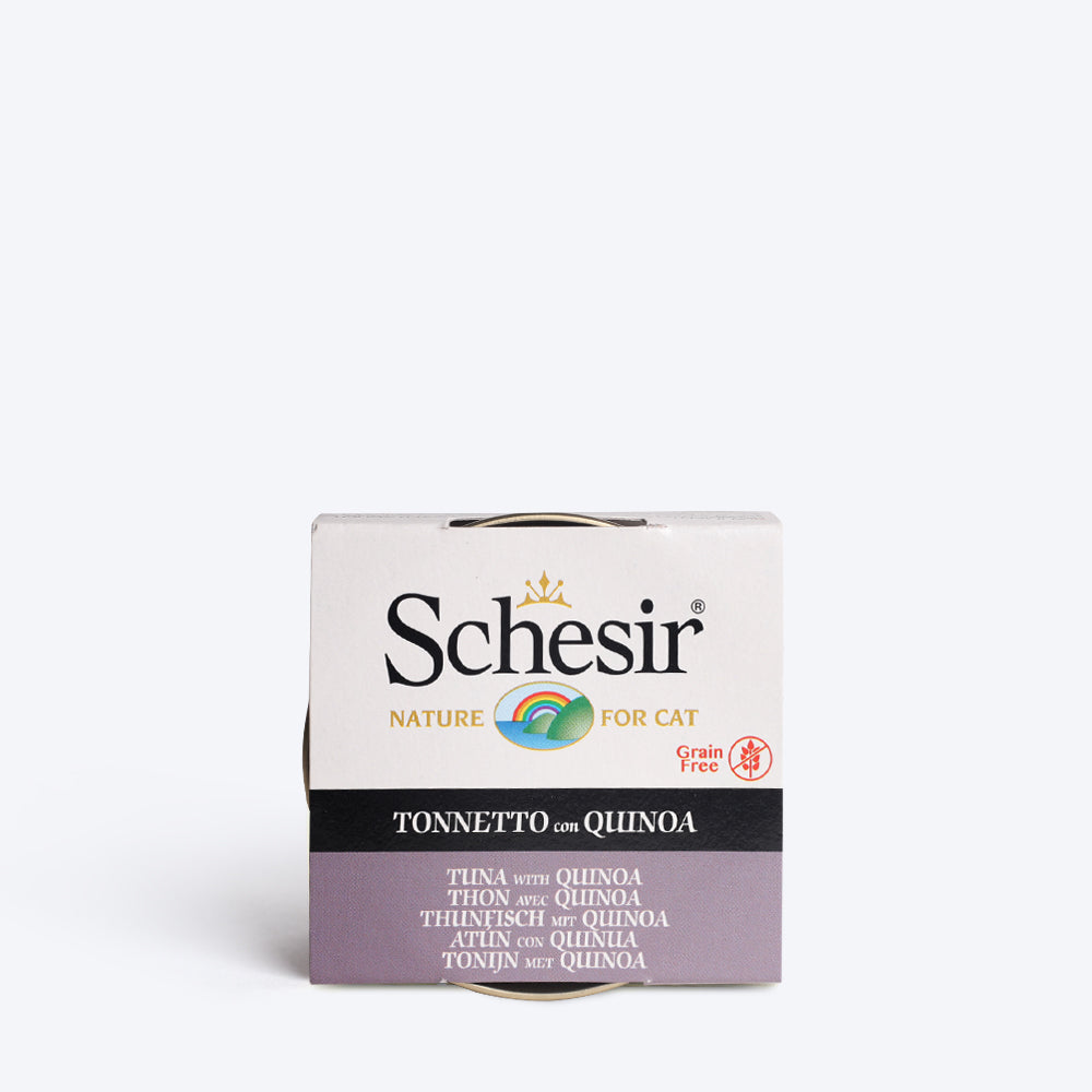 Schesir 51% Tuna with Quinoa Canned Wet Cat Food - 85 g - Heads Up For Tails