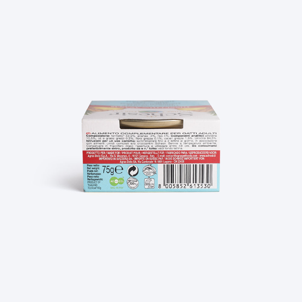 Schesir Tuna With Pineapple Wet Cat Food Can - 75 g - Heads Up For Tails