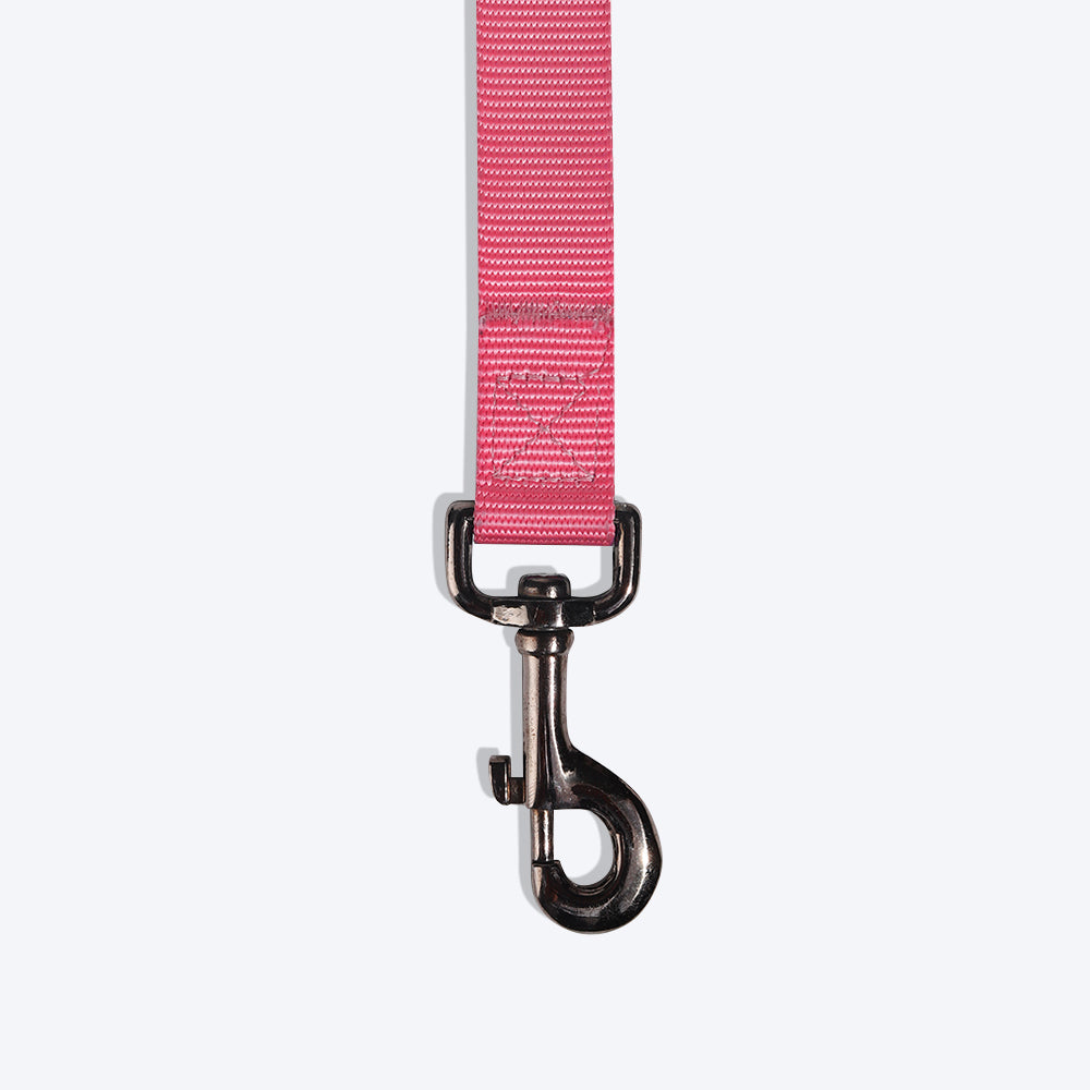 HUFT Essentials Nylon Dog Leash - Dark Pink - Heads Up For Tails