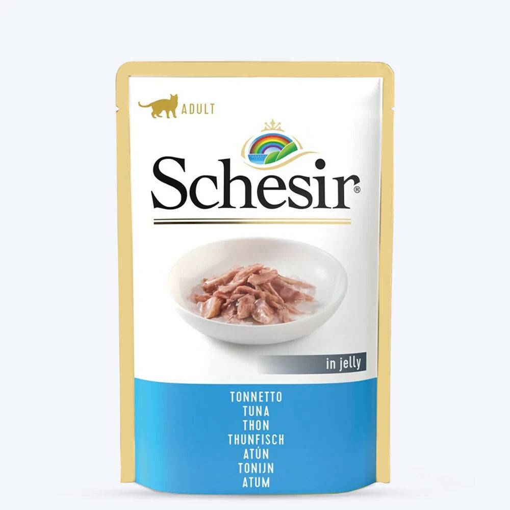 Schesir Tuna Jelly Adult Cat Wet Food Pouch - 85 g-1