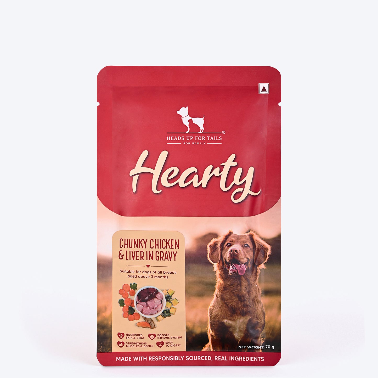 Hearty Chunky Chicken & Liver in Gravy Wet Dog Food 70g