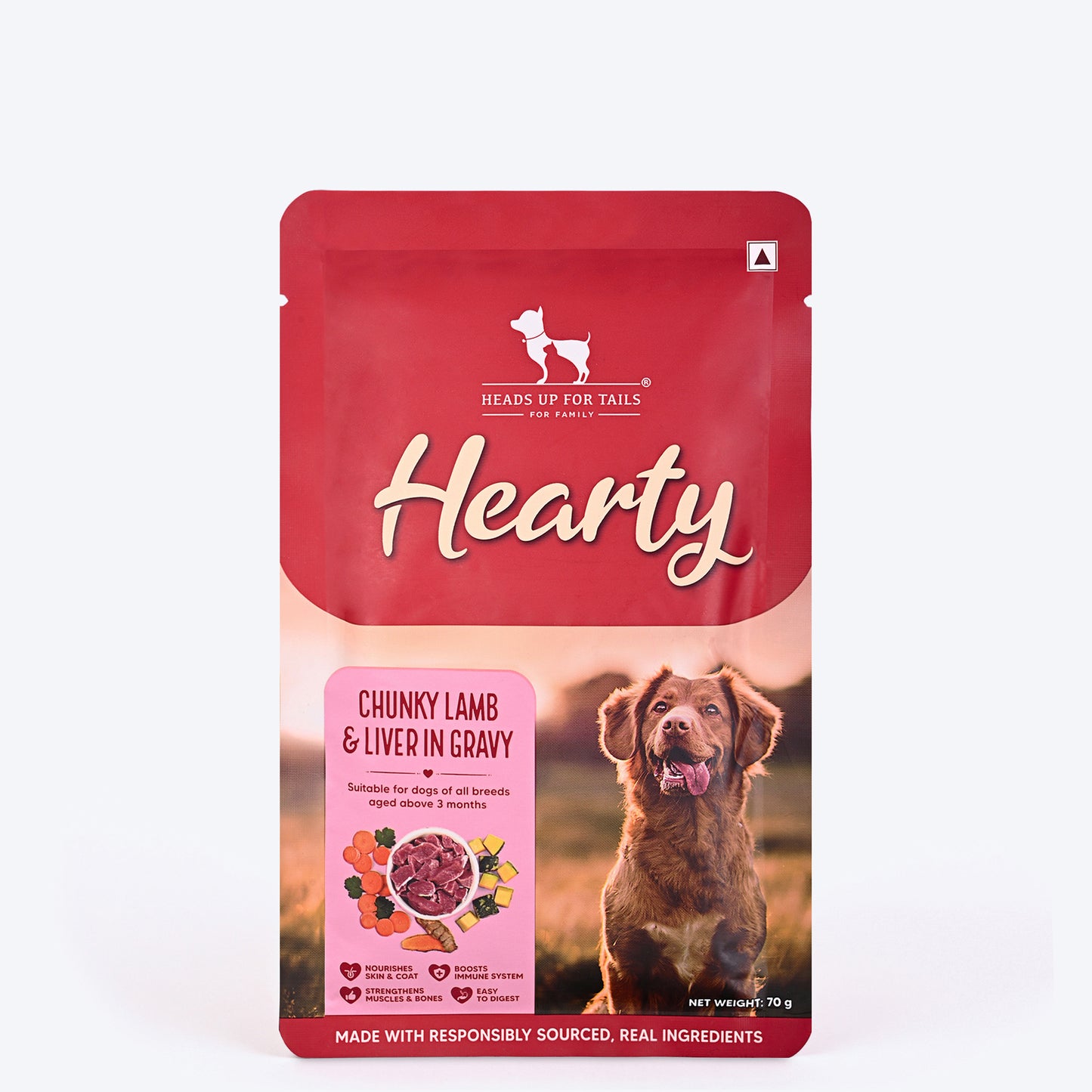 Hearty Chunky Lamb & Liver in Gravy Dog Food 70g