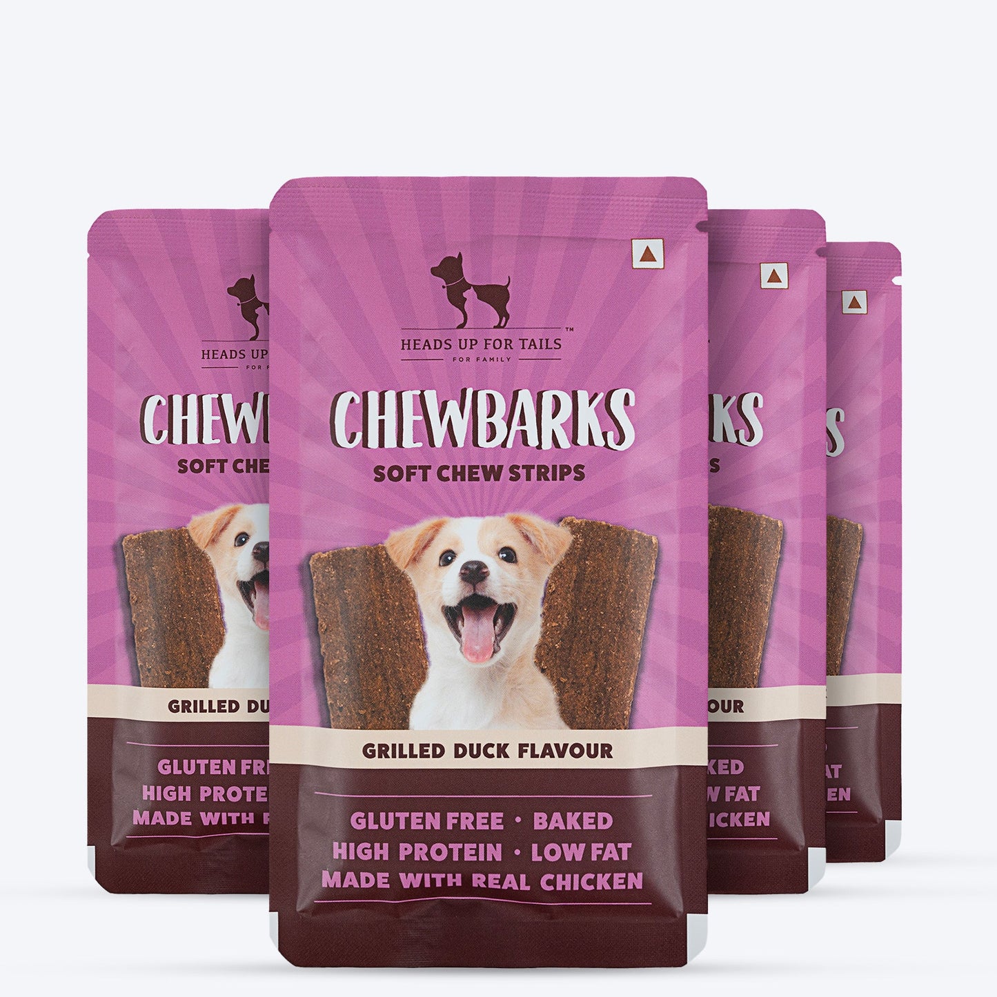 HUFT Chewbarks Grilled Duck Soft Chew Strips Treat For Dogs - 30g - Heads Up For Tails