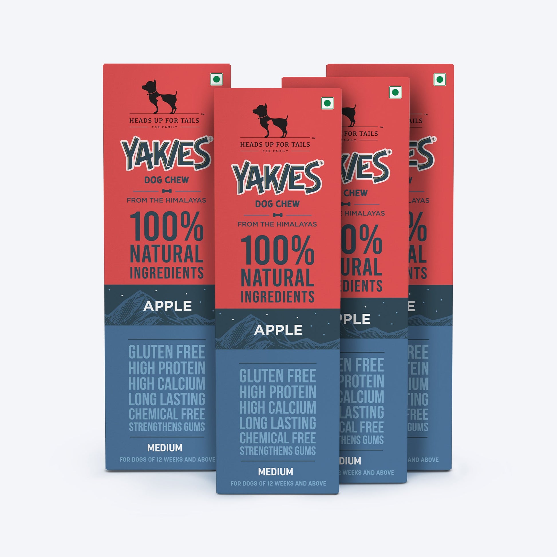 HUFT Yakies Vegetarian Natural Chew Bone - Apple - Heads Up For Tails