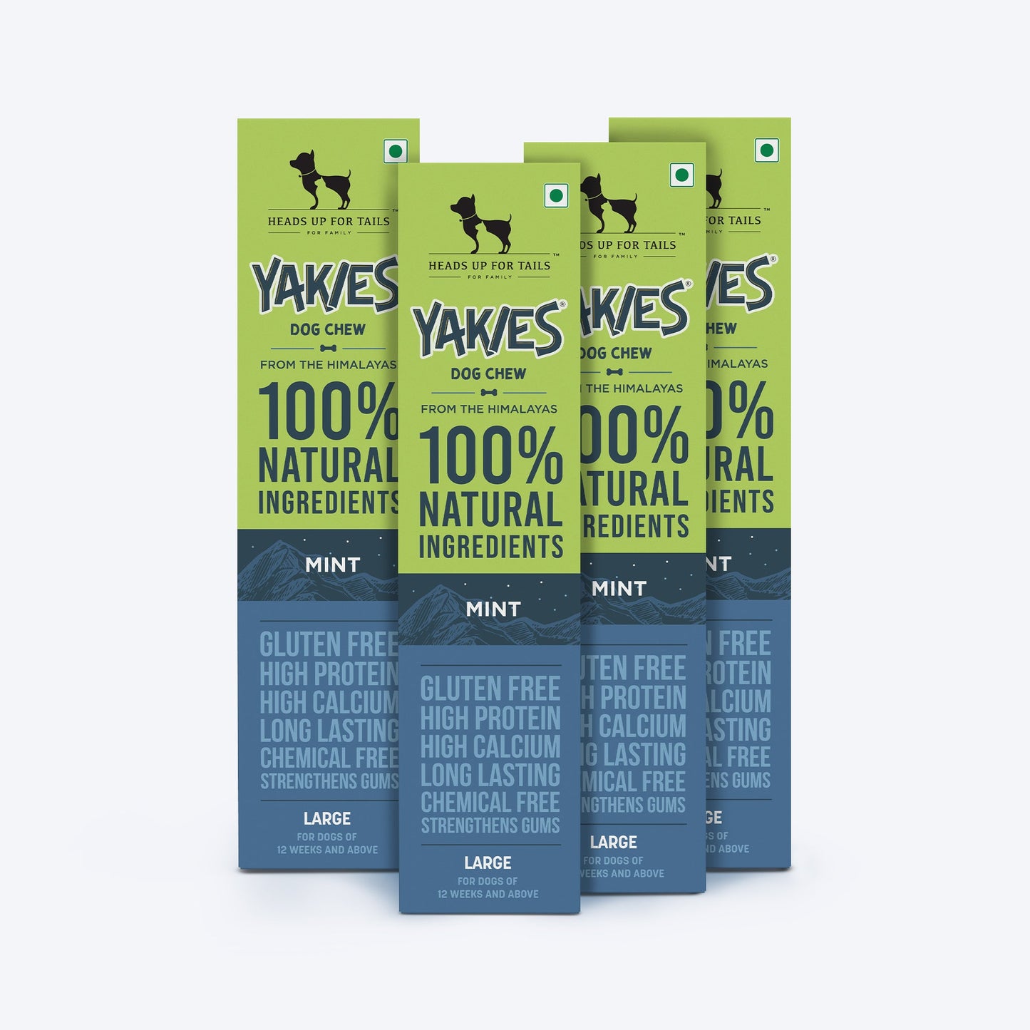 HUFT Yakies Vegetarian Natural Chew Bone - Mint - Heads Up For Tails