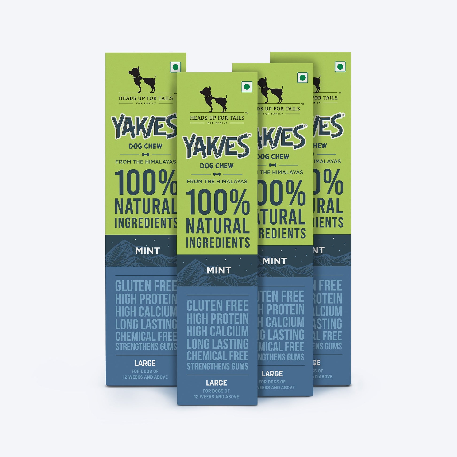 HUFT Yakies Vegetarian Natural Chew Bone - Mint - Heads Up For Tails