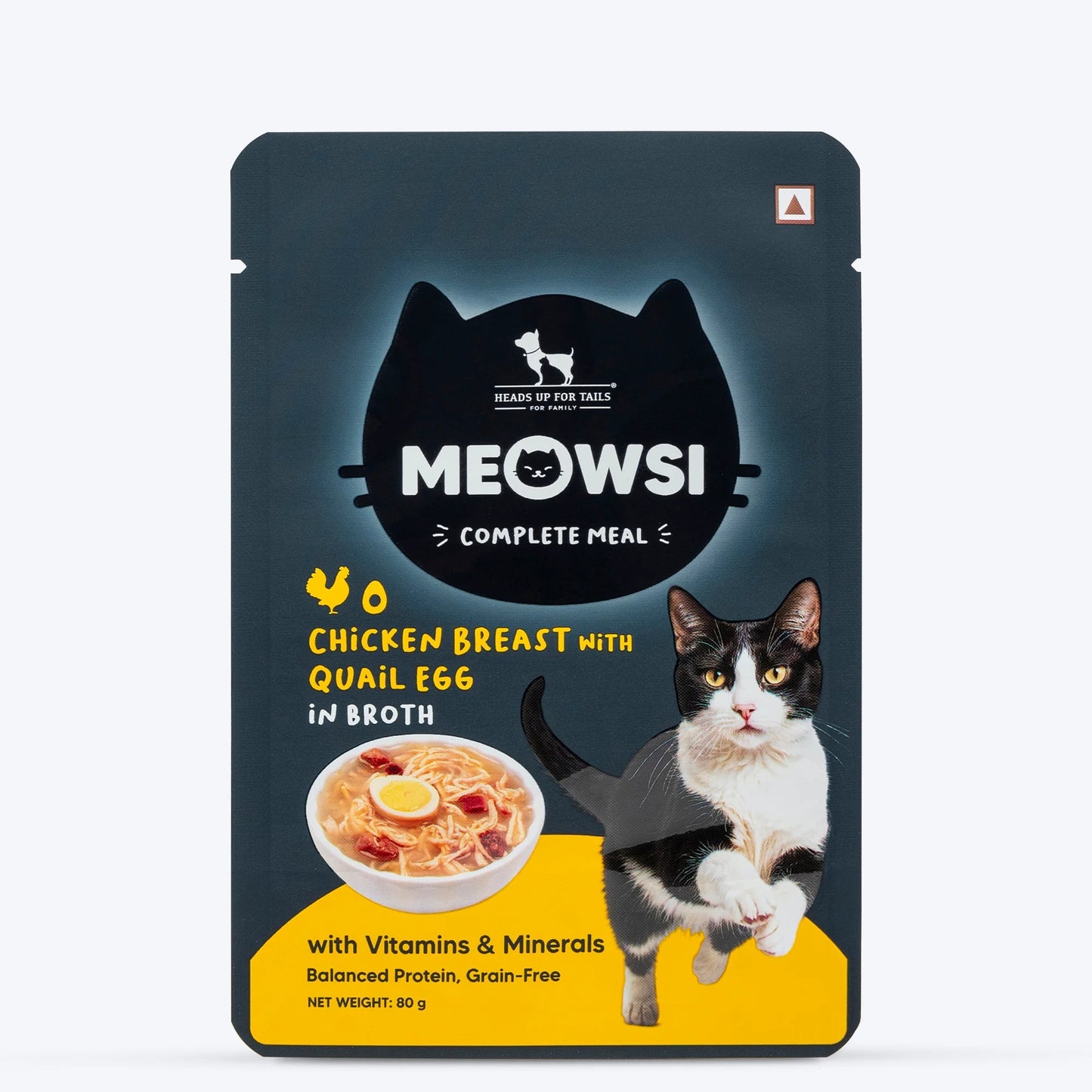 Meowsi Chicken Breast & Quail Egg in Broth Wet Cat Food 80g