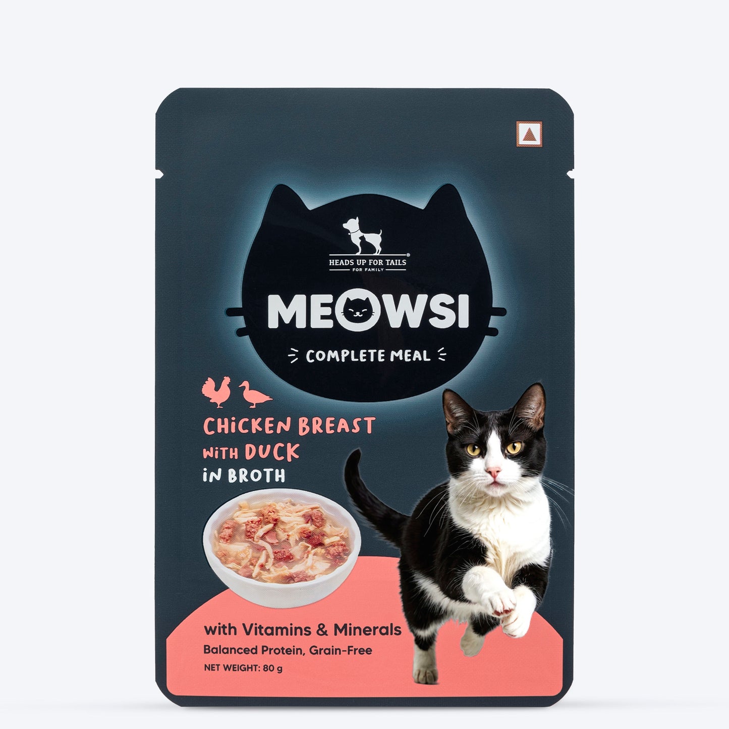 Meowsi Chicken Breast & Duck in Broth Wet Cat Food 80g