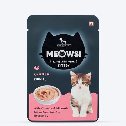 Meowsi Chicken Mousse Wet Food for Kittens 70g