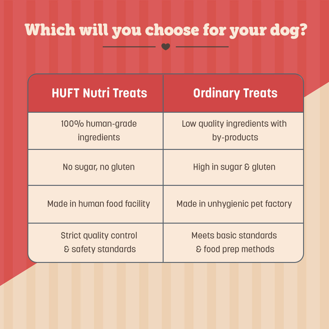 HUFT Nutri Treats For Dogs - Skin & Coat Support - 150 g