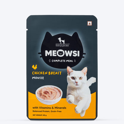 Meowsi Chicken Breast Mousse Wet Cat Food Grain-Free 80g