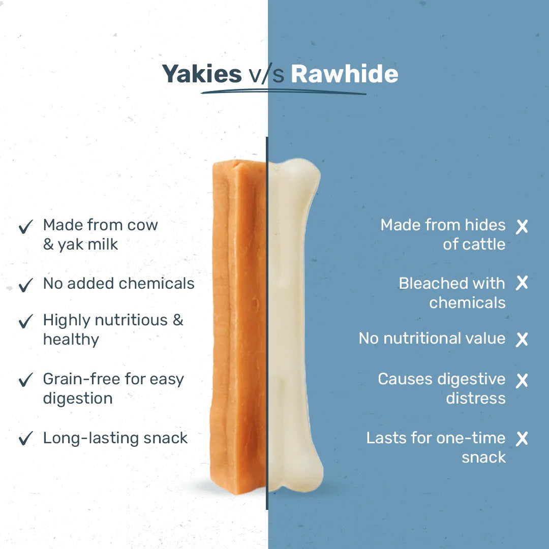 HUFT Yakies Vegetarian Natural Chew Bone - Turmeric