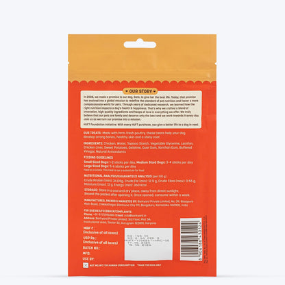 HUFT Yum Nums Soft & Chewy Sticks Real Chicken Treat For Dogs