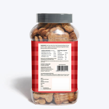 HUFT Yummy In My Tummy Apple & Cinnamon Vegetarian Gluten Free Dog Biscuit