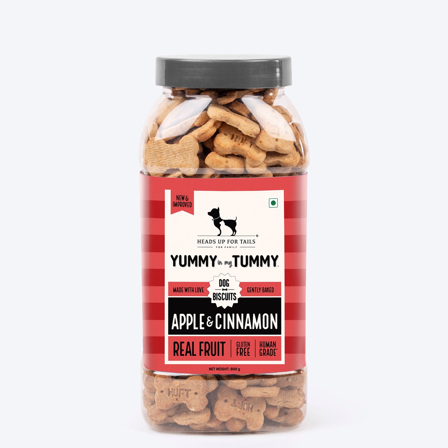 HUFT Yummy In My Tummy Apple & Cinnamon Vegetarian Gluten Free Dog Biscuit