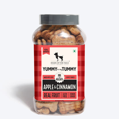 HUFT Yummy In My Tummy Apple & Cinnamon Vegetarian Gluten Free Dog Biscuit