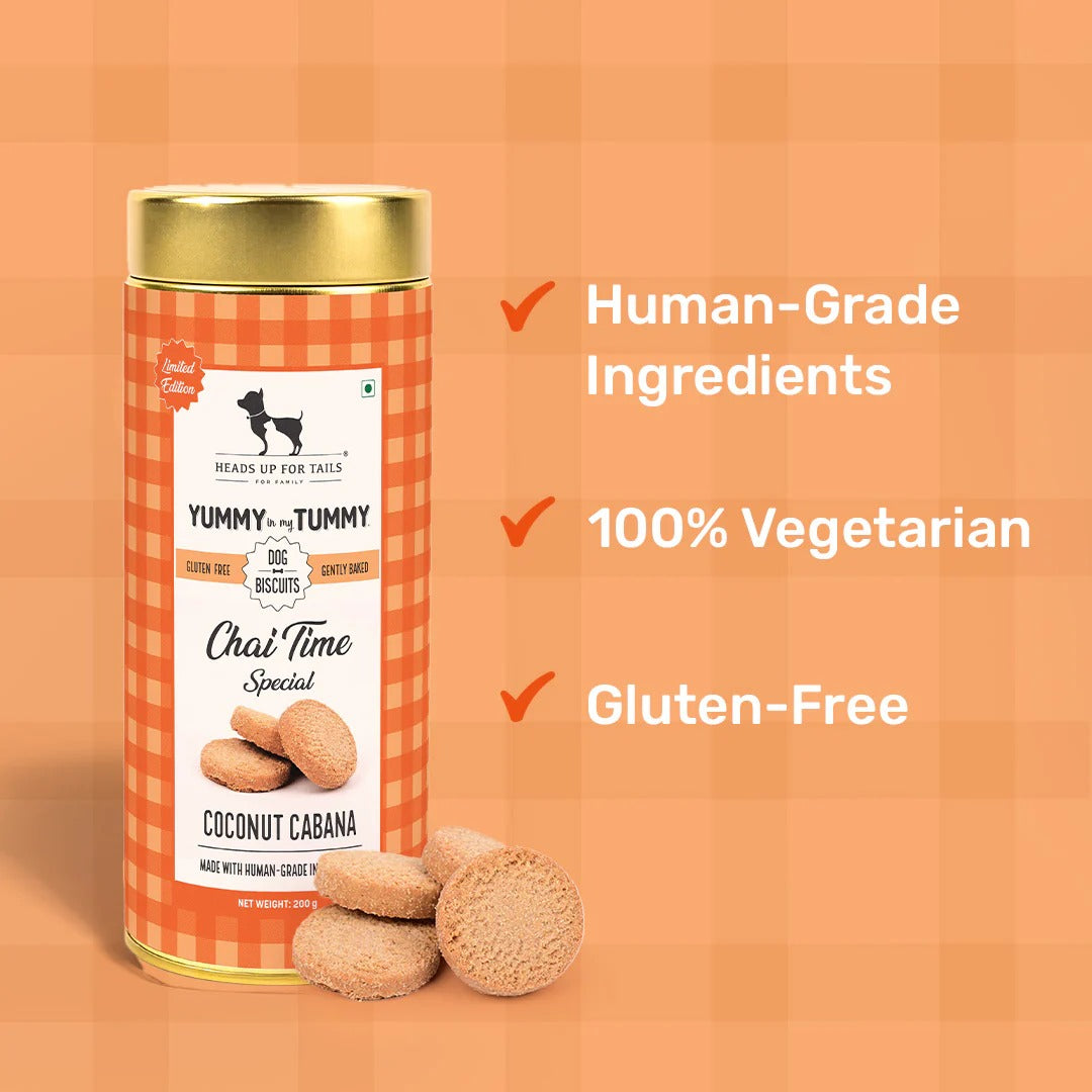 HUFT Yummy In My Tummy Coconut Cabana Dog Biscuits 200g