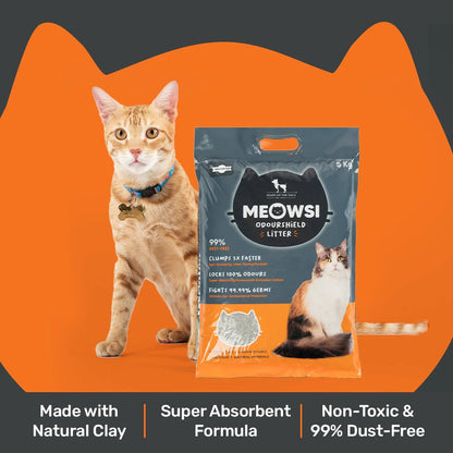 Meowsi By HUFT OdourShield Unscented Cat Litter Activated Carbon 5kg