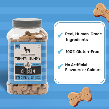 HUFT Yummy In My Tummy Chicken Gluten-Free Dog Biscuits