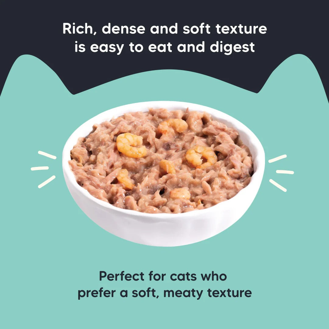 Meowsi Tuna & Shrimp Pate Wet Cat Food Grain-Free 80g